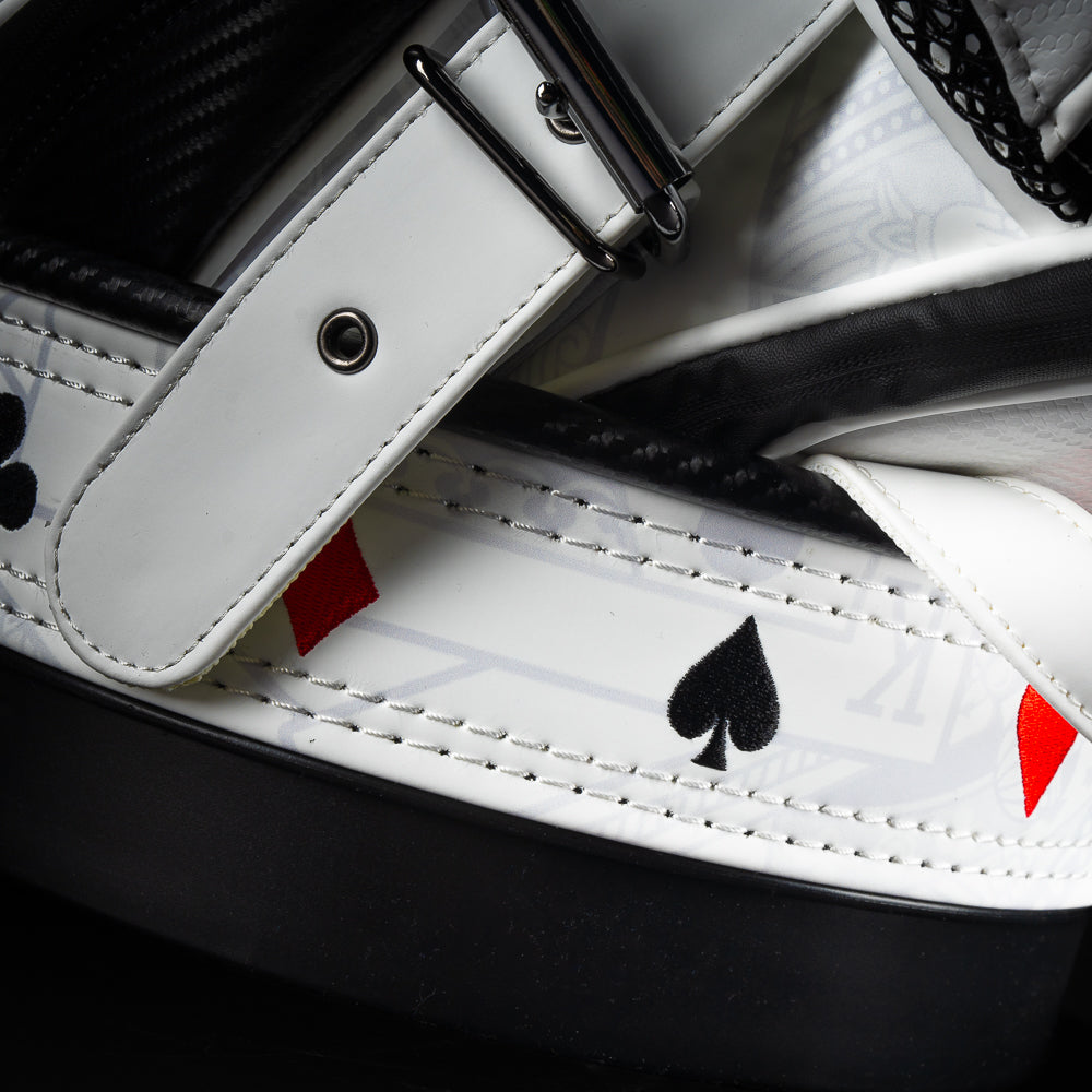 SWAG Golf poker king white and black card suite themed golf staff bag accessory.