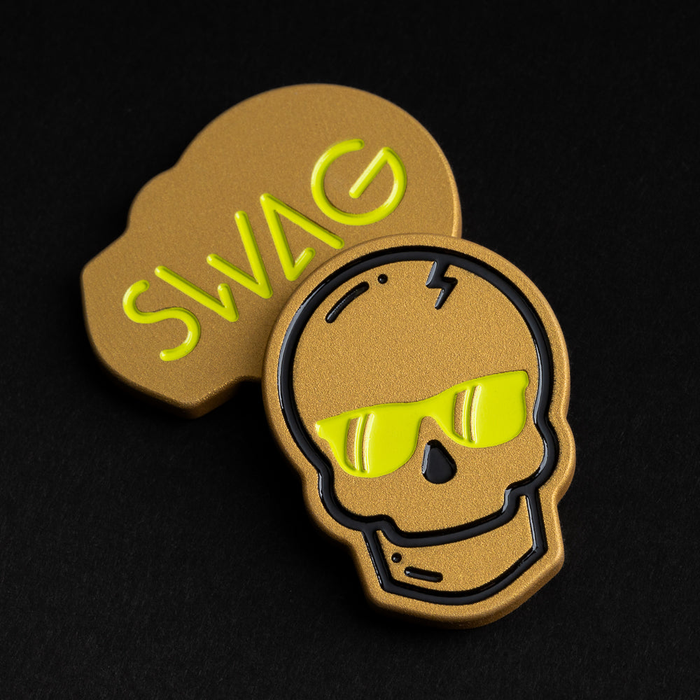 Golden Skull Ball Marker