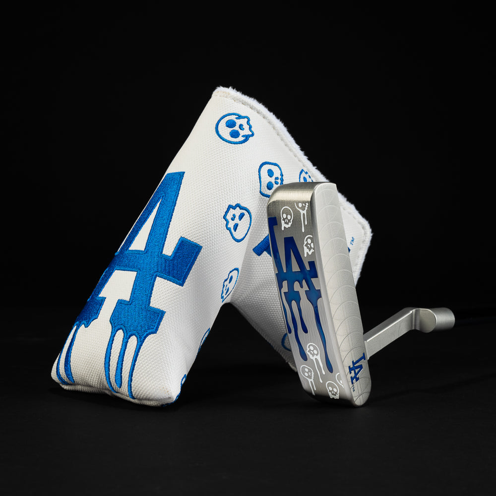 SWAG Golf x MLB officially licensed Los Angeles Dodgers Handsome One stainless steel limited edition USA-milled golf blade style putter.