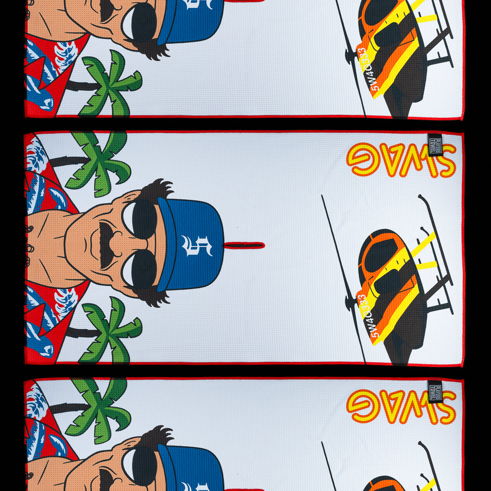 Swag private investigator golf players towel.