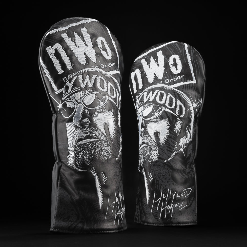 Hollywood Hogan black with white stiitching of Hollywood Hogan driver golf club headcover.